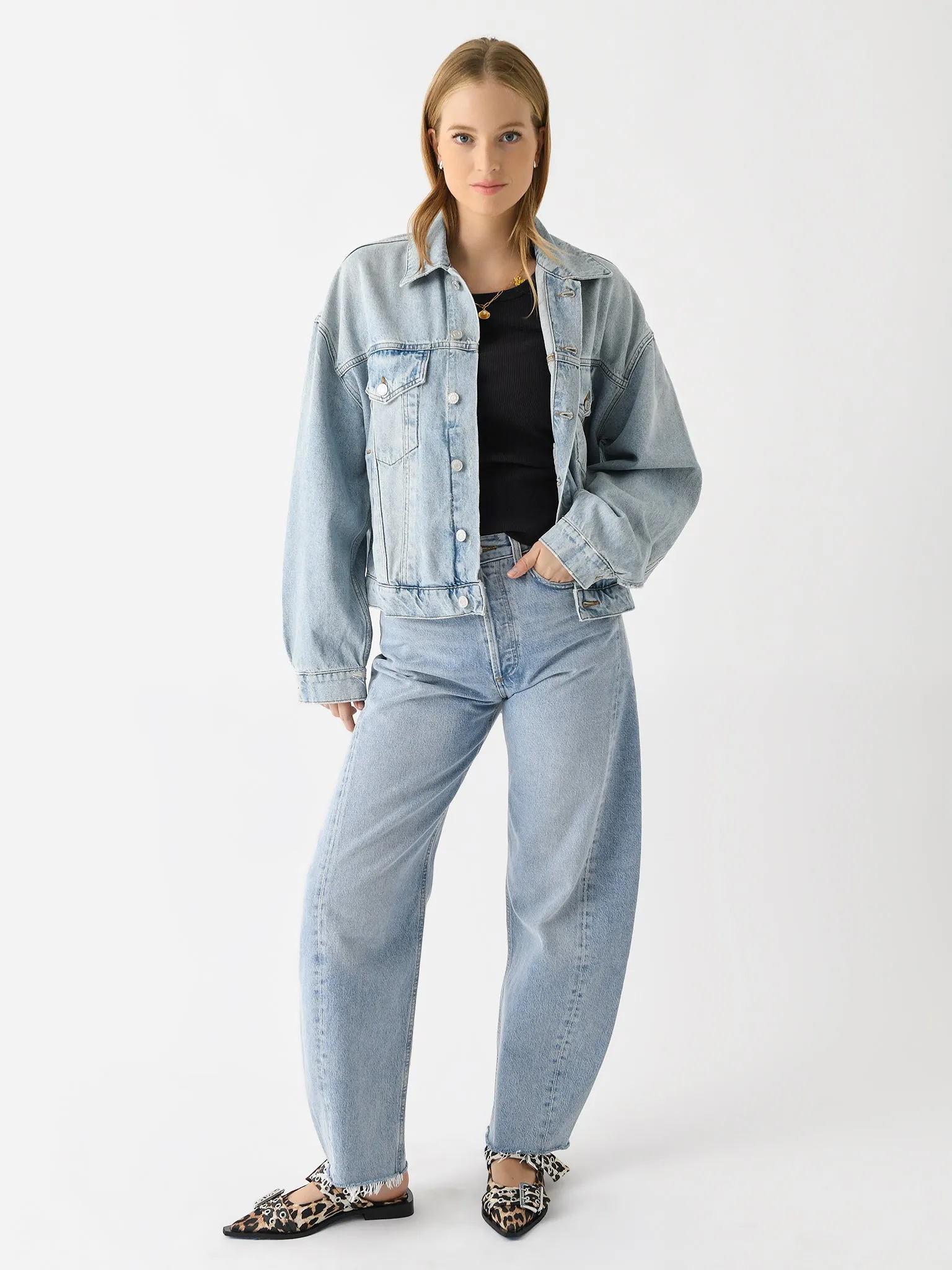 Agolde Women's Dalton Balloon Denim Jacket