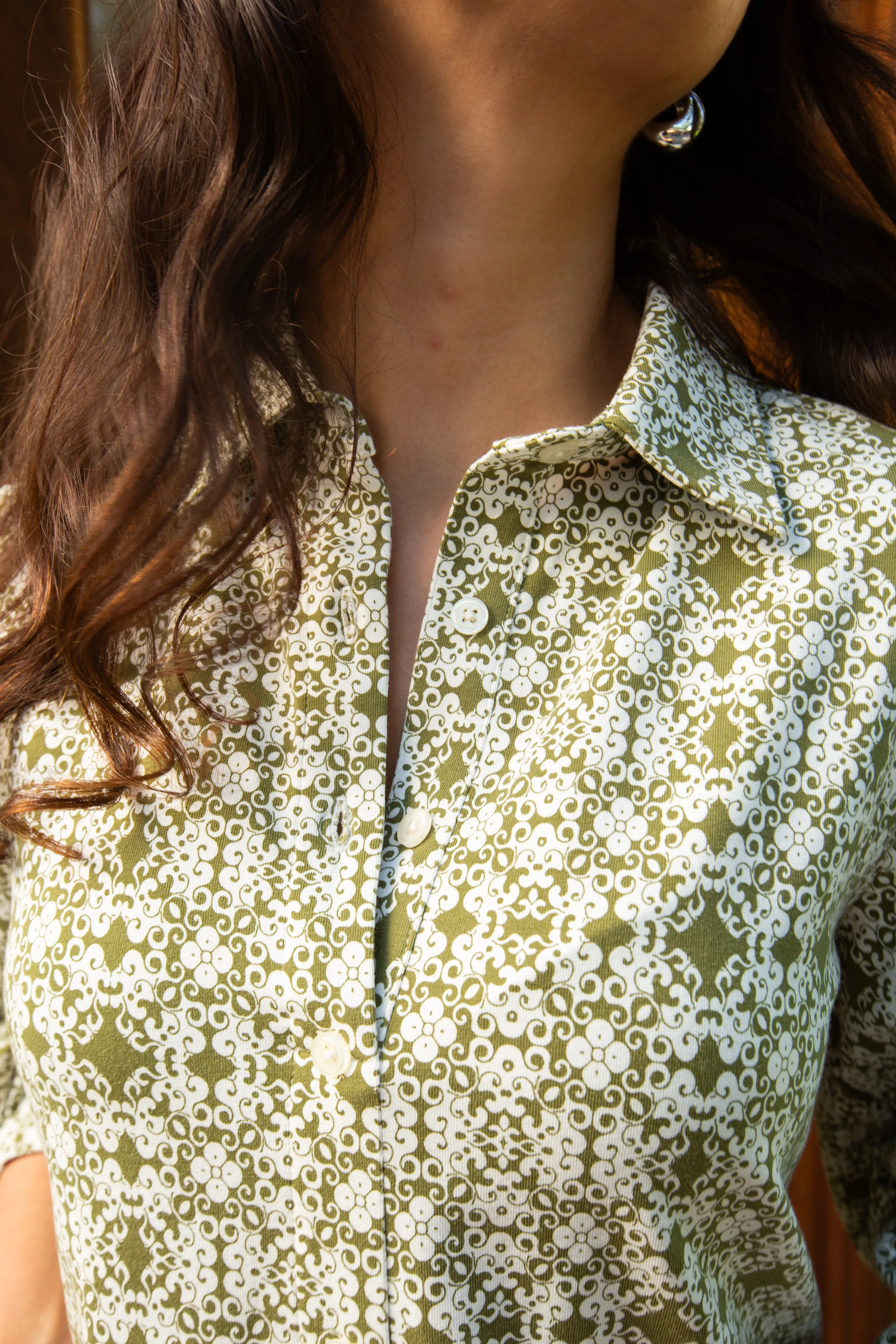 Ashlynn Dress in Green Tile