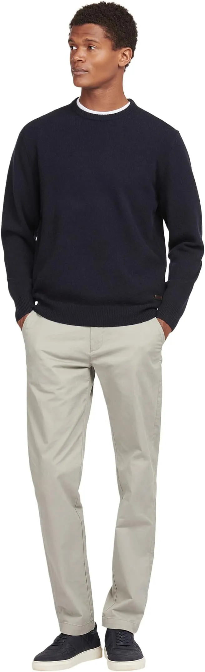 Barbour Essential Patch Crew Barbour Sweater, navy