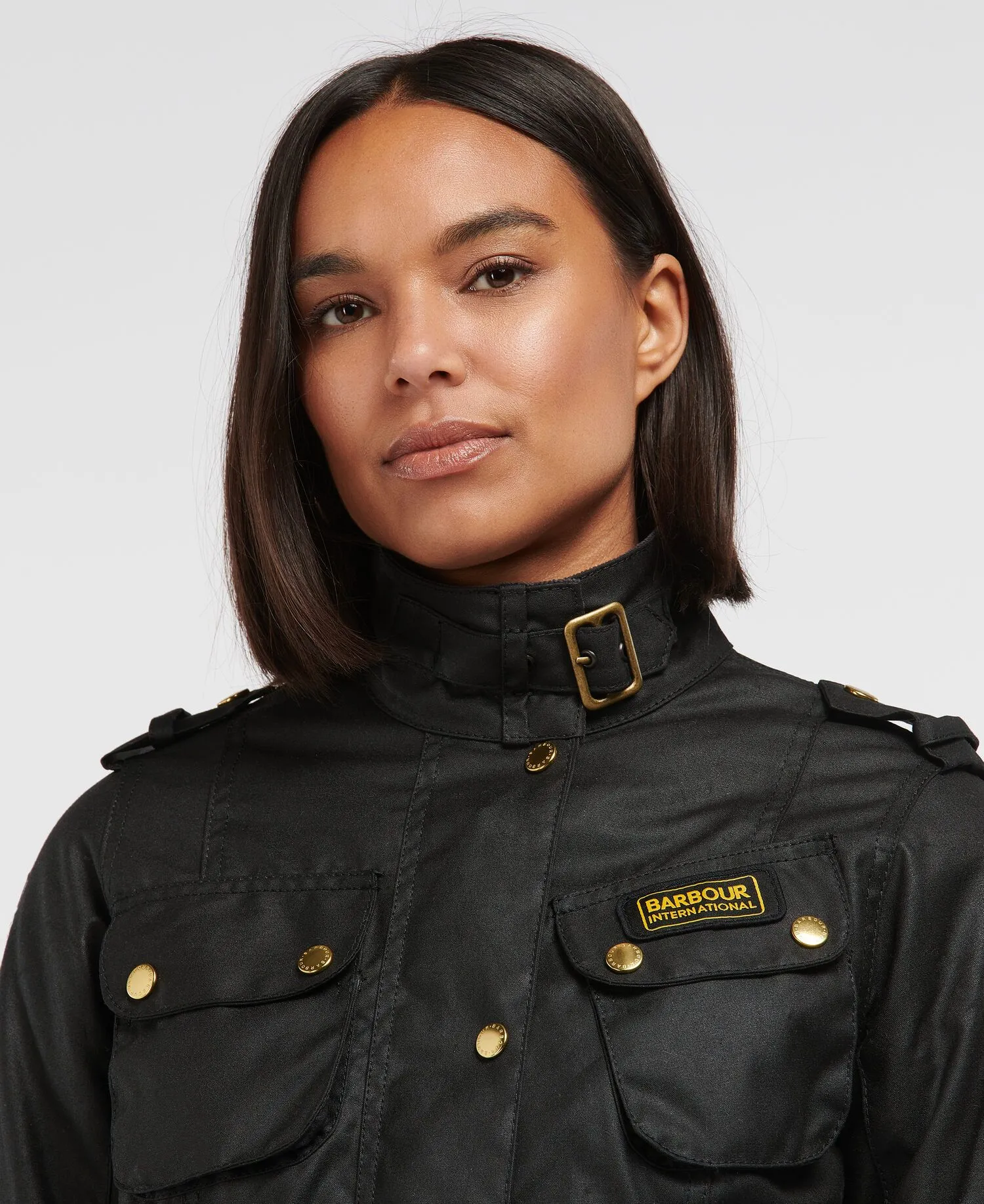 Barbour International Ladies Wax Jacket - Black