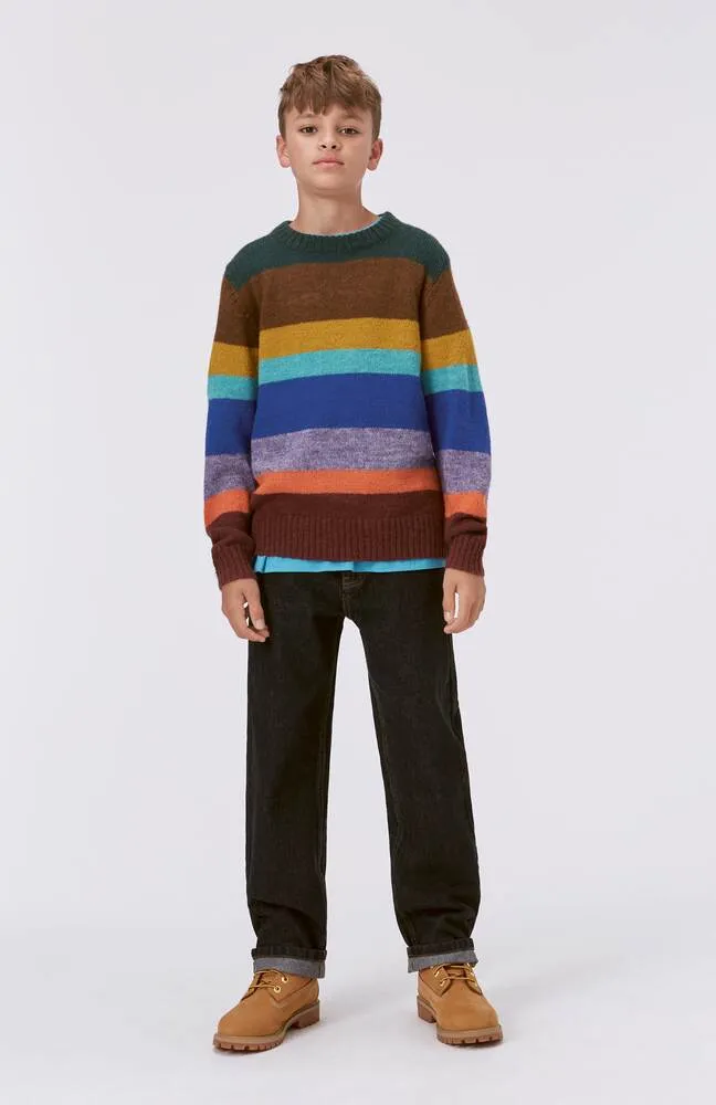 Berge Striped Alpaca Sweater with MOLO Wool Blend, Multicolor