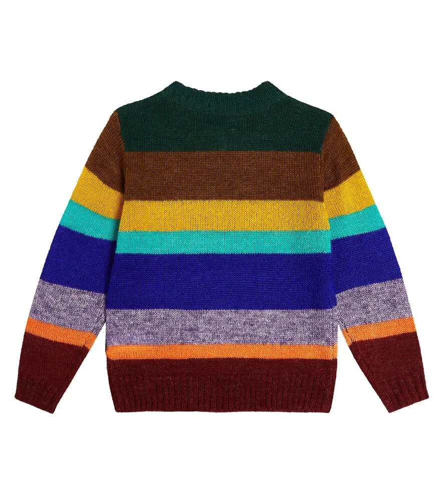 Berge Striped Alpaca Sweater with MOLO Wool Blend, Multicolor