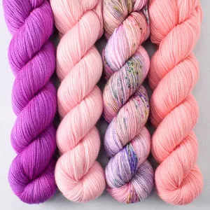 Berry Patch, Puna Flamingo, Rhodochrosite, Sargas - Yummy 2-Ply Quartet - Babette