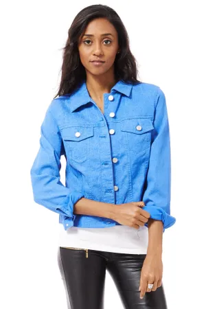 Blue Patterned Cotton Western Style Jacket