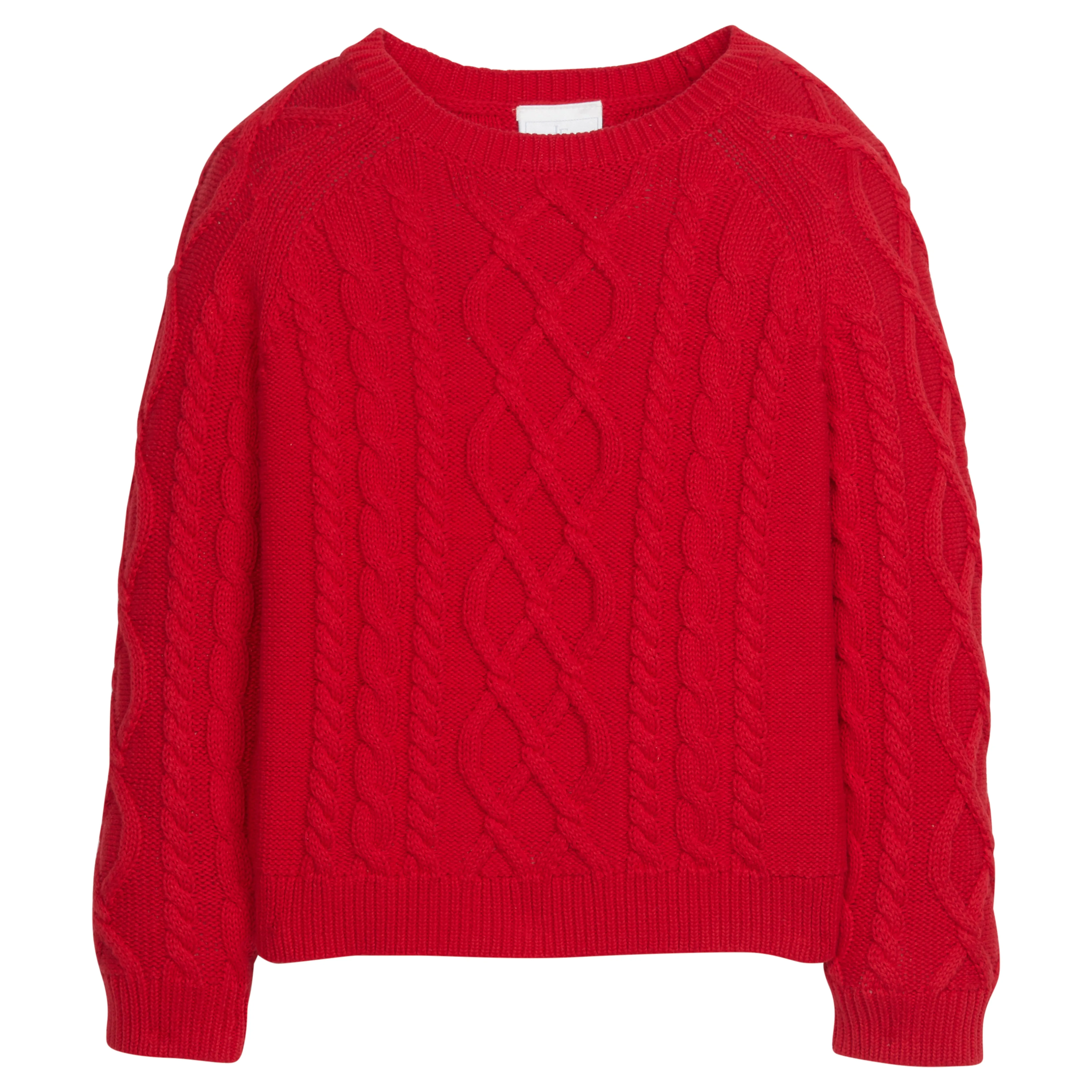 Cable Knit Sweater- Red