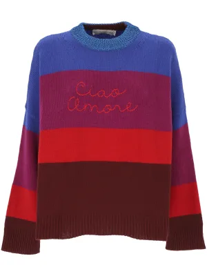 Ciao Amore maxi-stripes sweater