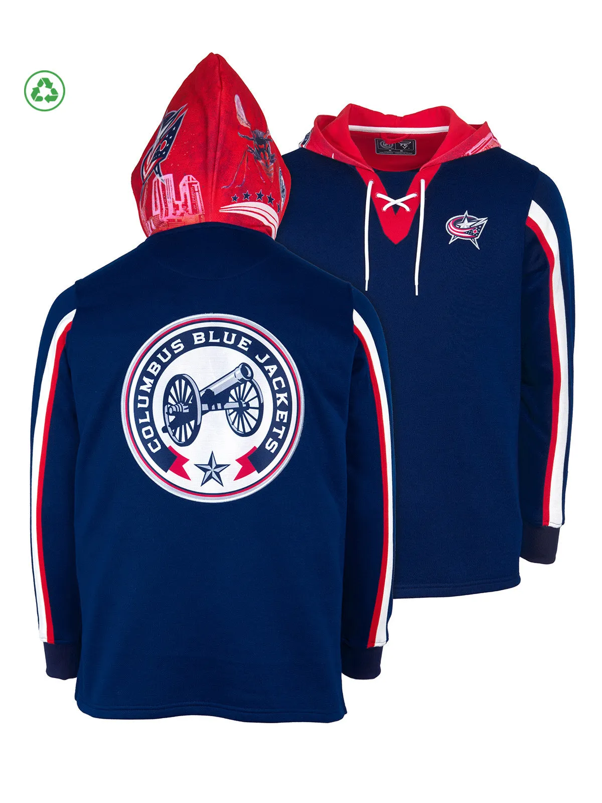 Columbus Blue Jackets Lace-Up Hoodie