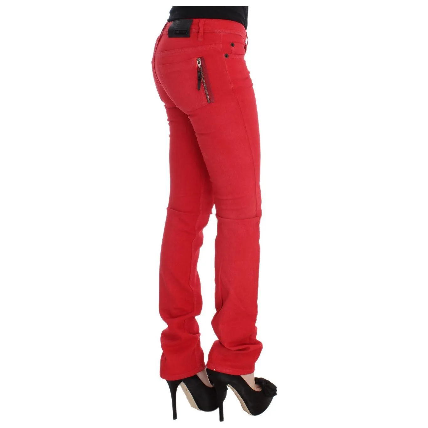 Costume National Chic Red Slim Fit Jeans