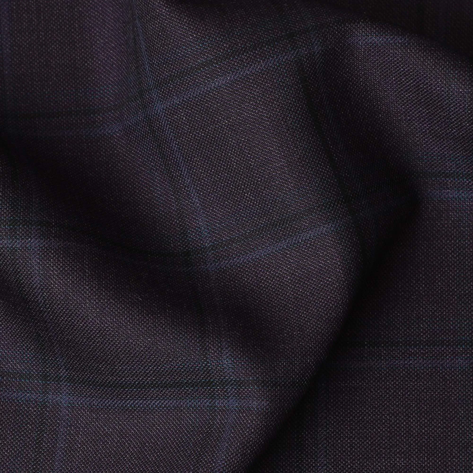 Elegant Aubergine Super 130's Wool Fabric - Italian Check Pattern, 150cm Width - D18240