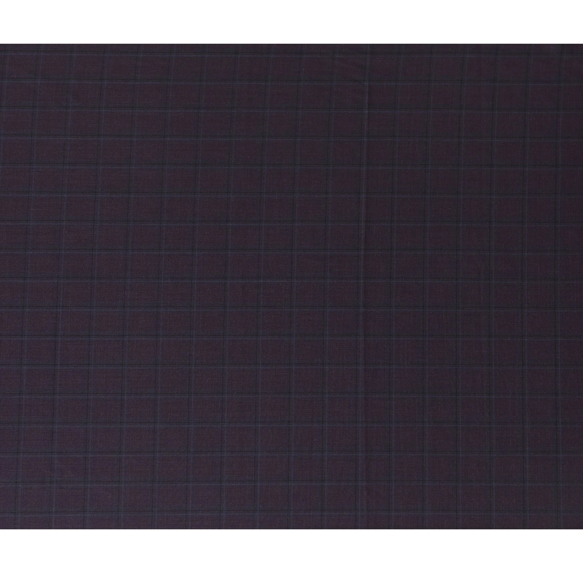 Elegant Aubergine Super 130's Wool Fabric - Italian Check Pattern, 150cm Width - D18240