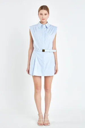 English Factory - Sleeveless Shirt Mini Dress