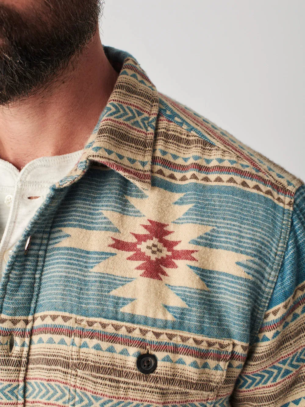 Faherty Doug Good Feather Canyon Overshirt in Nescove