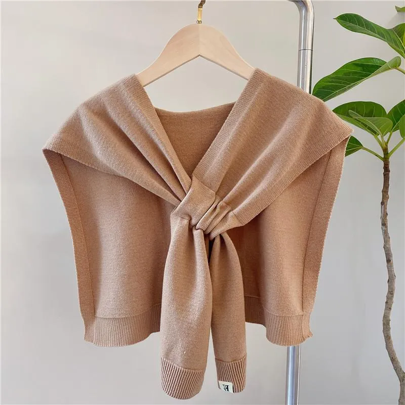 Fashion Women Cross Knitting Cape