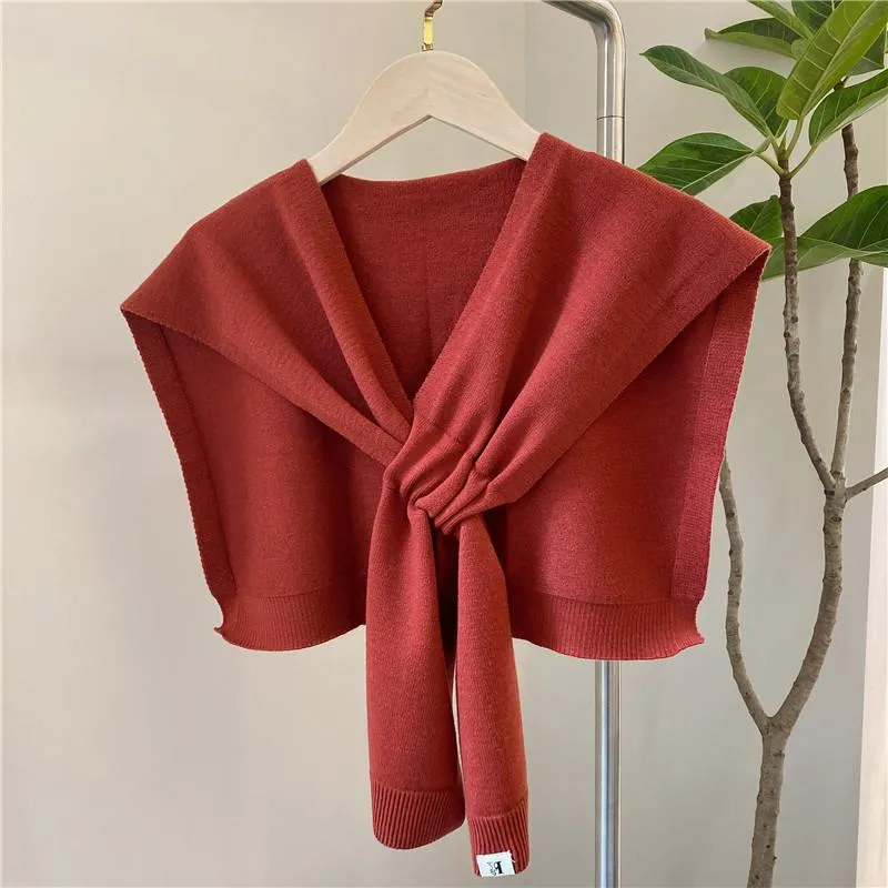 Fashion Women Cross Knitting Cape