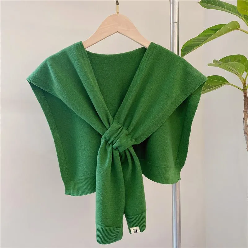 Fashion Women Cross Knitting Cape