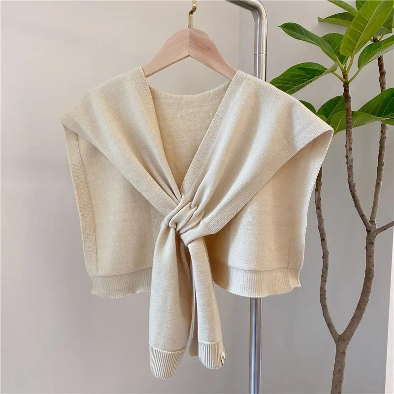 Fashion Women Cross Knitting Cape