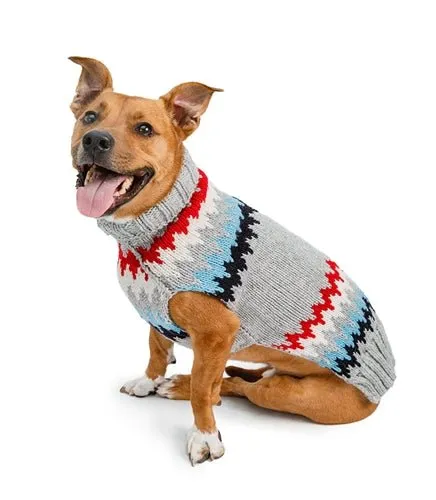 Grey Chevron Dog Sweater