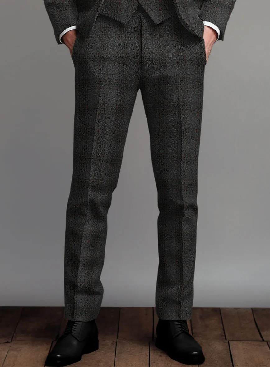 Highlander Gray Classic Check Tweed Pants