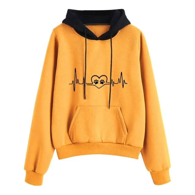 Hoodie Sweatshirts Women Fashion Long Sleeve Electrocar Diogram Print