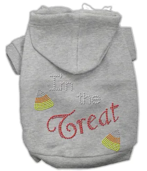 I'm The Treat Rhinestone Hoodies Grey S (10)