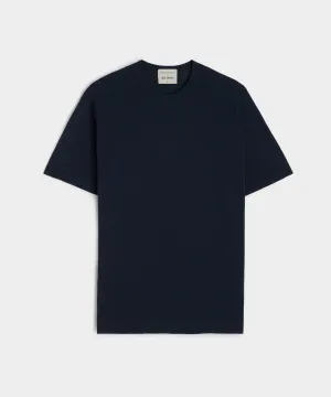 John Smedley Lorca Short Sleeve Knit Shirt in Navy