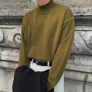 [Korean Style] 3 Color Turtleneck Solid Woolen Sweaters