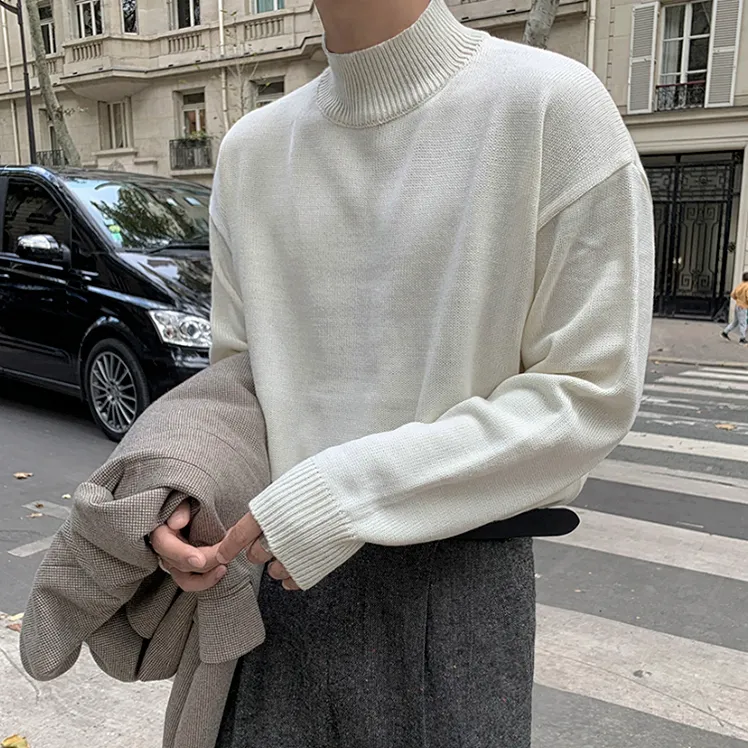 [Korean Style] 3 Color Turtleneck Solid Woolen Sweaters