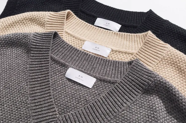 [Korean Style] 3 Colors Hand Knitted V-neck Sweaters