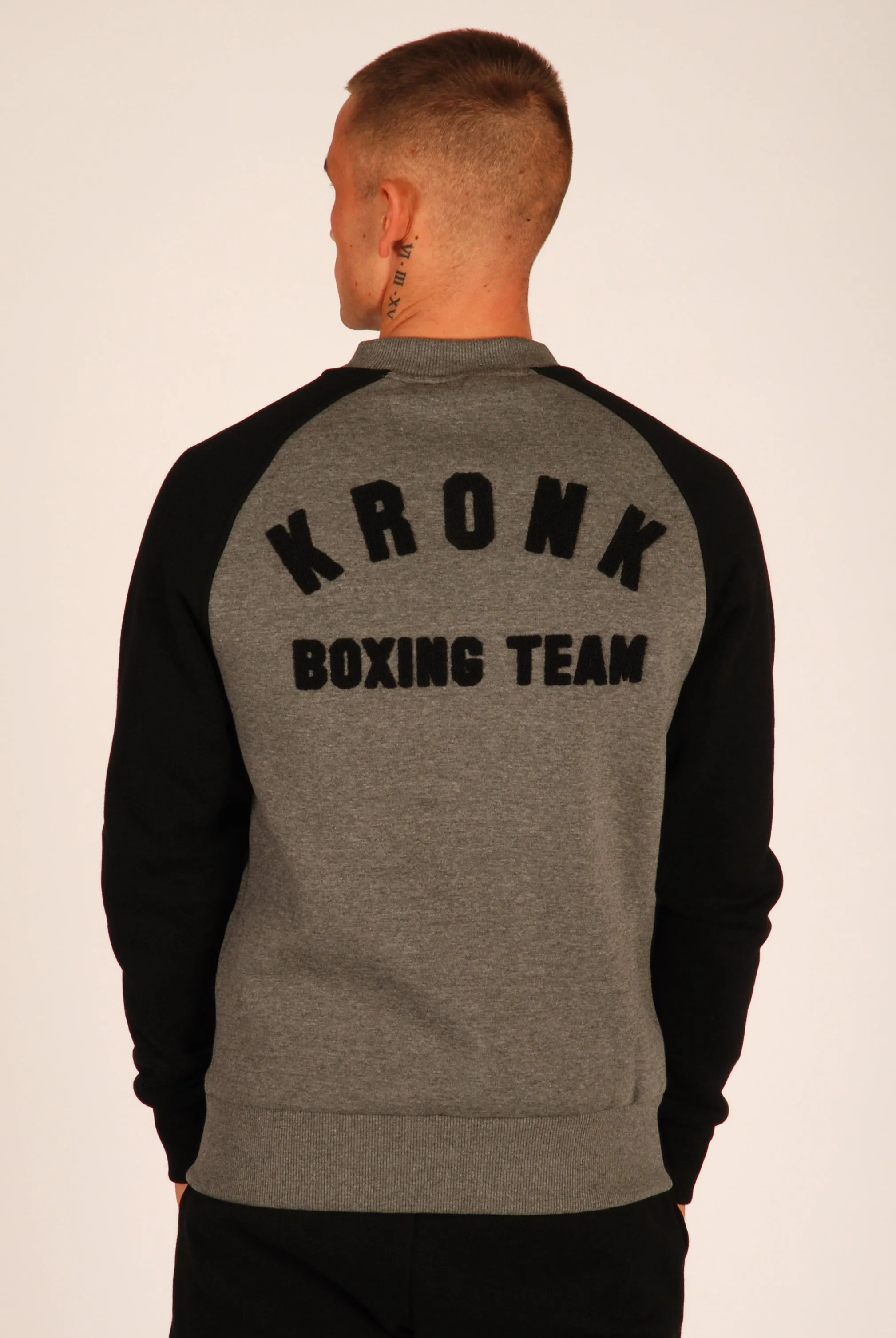 KRONK Detroit sweatshirt Jacket Charcoal Melange