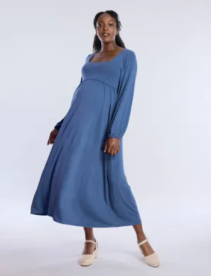 Long Sleeve Empire Waist Maxi Dress