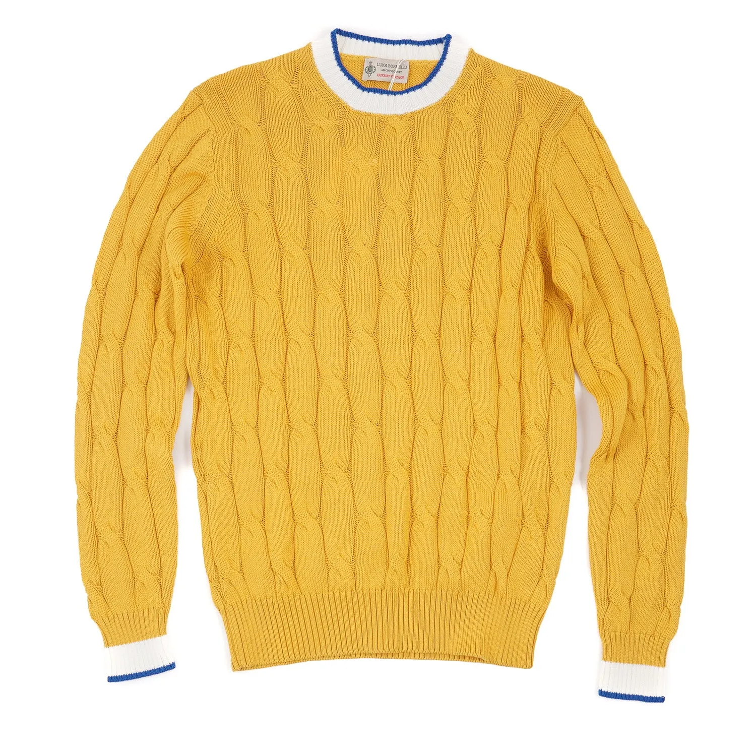 Luigi Borrelli Cable Knit Cotton Sweater