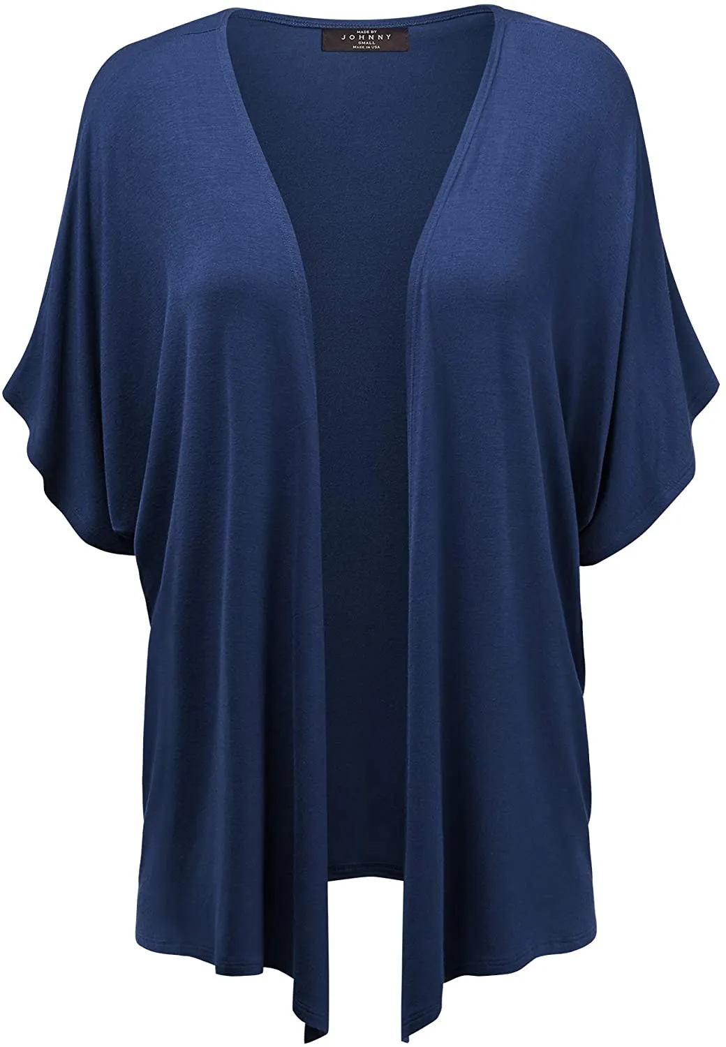 Made By Johnny Women's Kimono Style Short Sleeve Dolman Cardigan