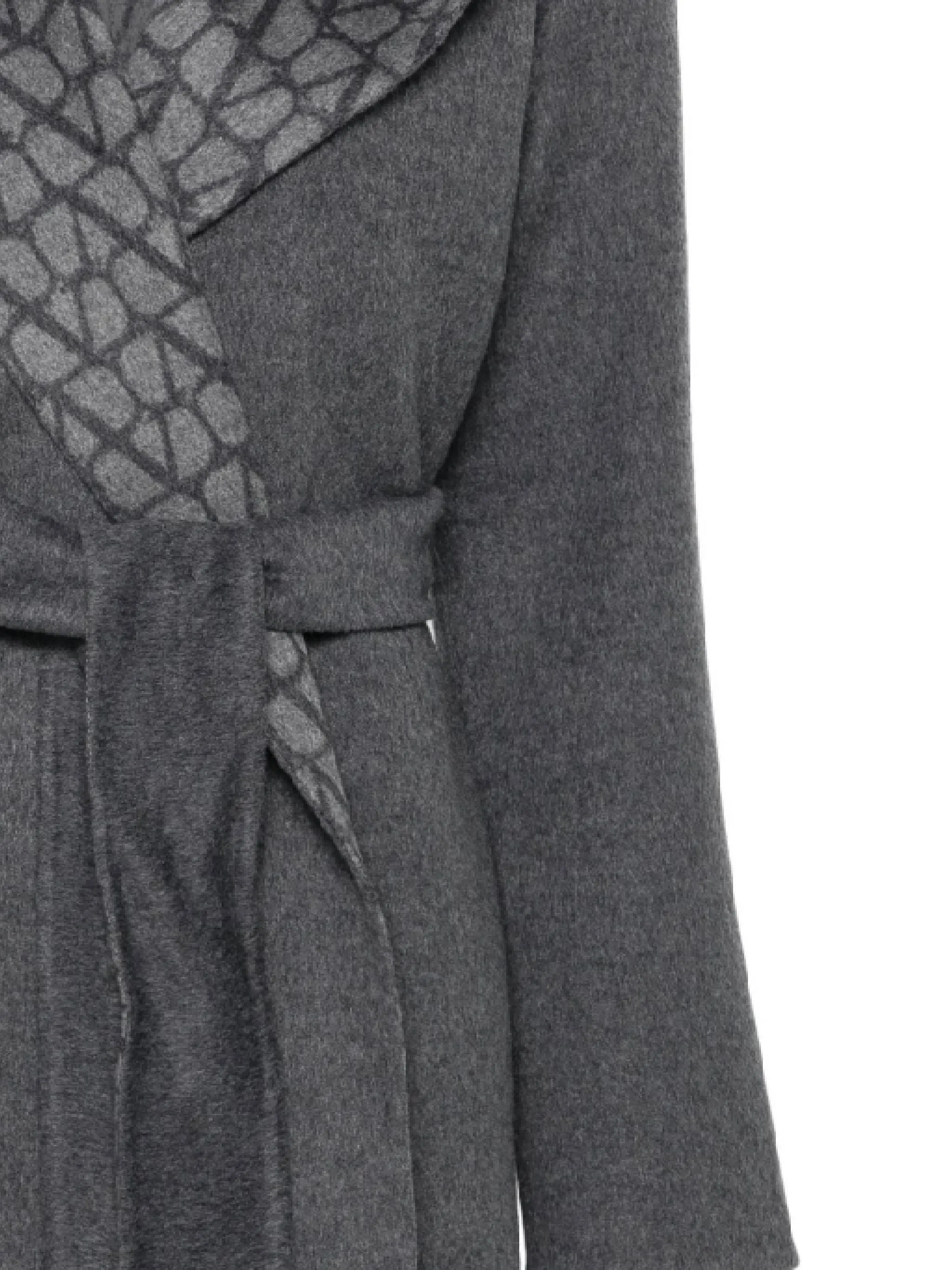 Medium Grey Reversible Wool Coat