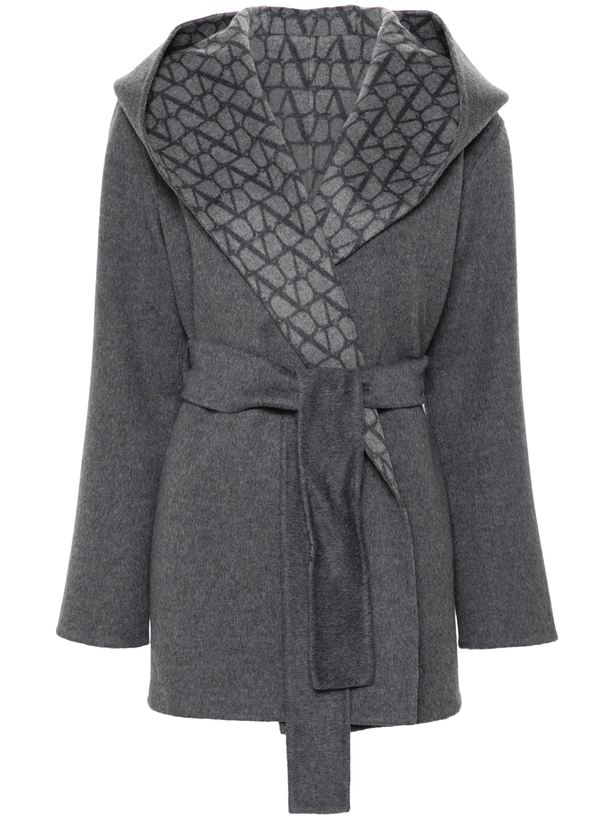 Medium Grey Reversible Wool Coat