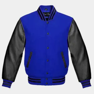 Men Best Genuine Style Letterman Leather Varsity Jacket