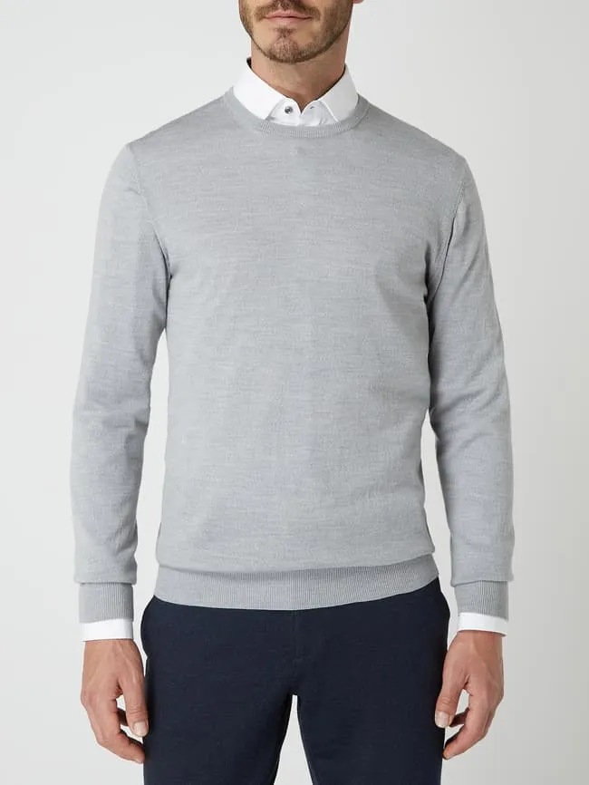 Merino wool sweater model "Margrate" Matinique, gray