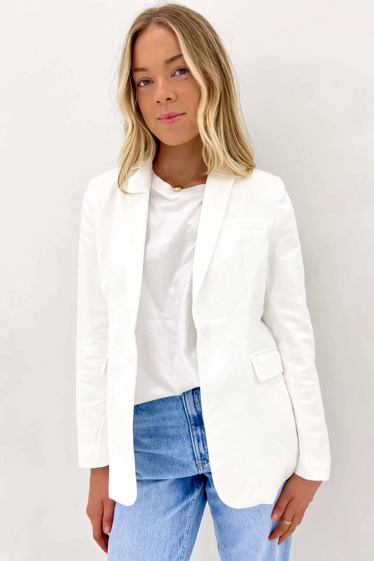 Miya Blazer White