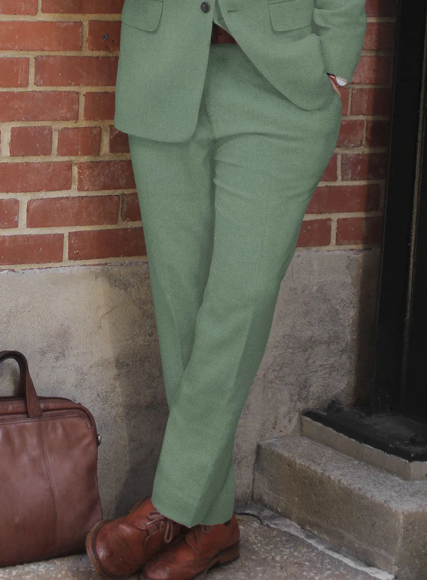 Naples Notte Green Tweed Pants