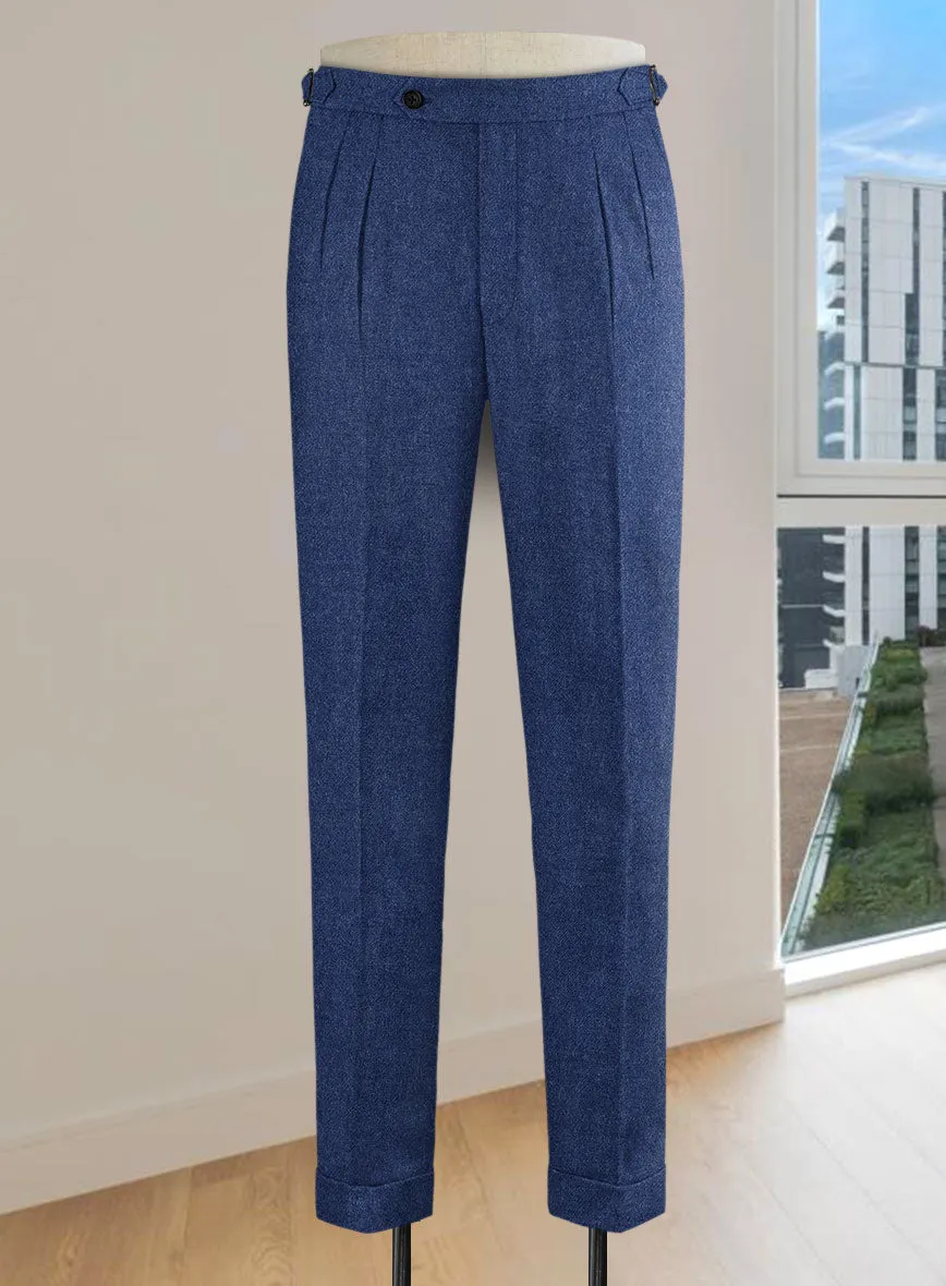 Naples Powder Blue Highland Tweed Trousers