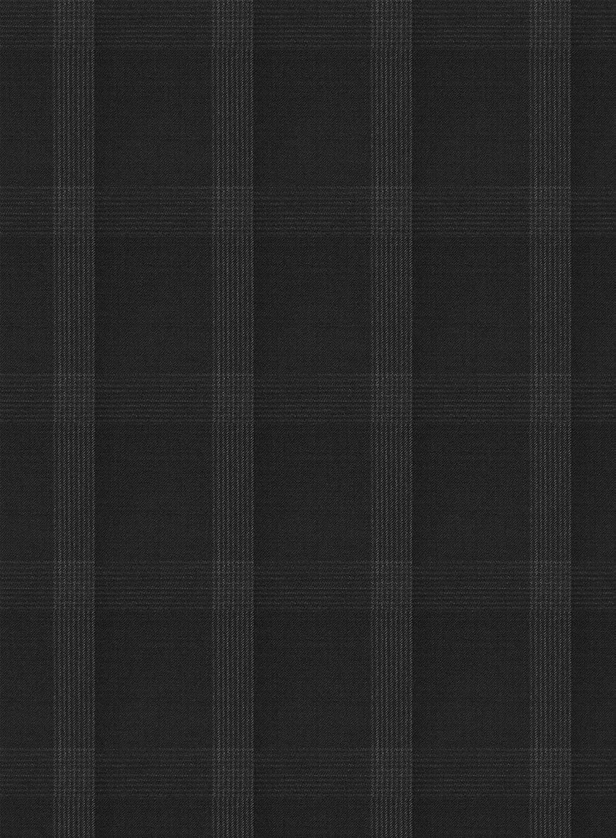 Napolean Artistic Black Check Wool Pants