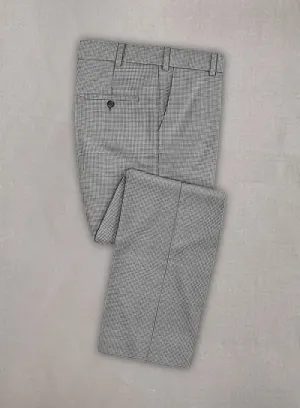 Napolean Mini Houndstooth White Wool Pants