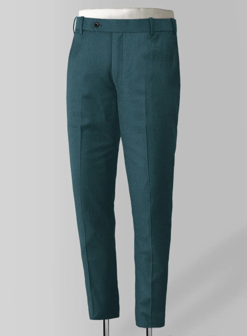 Napolean Stretch Teal Blue Wool Pants