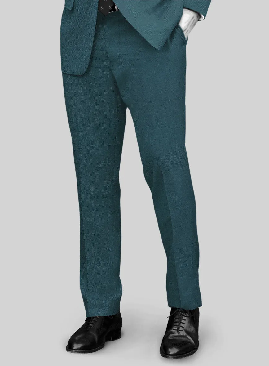 Napolean Stretch Teal Blue Wool Pants