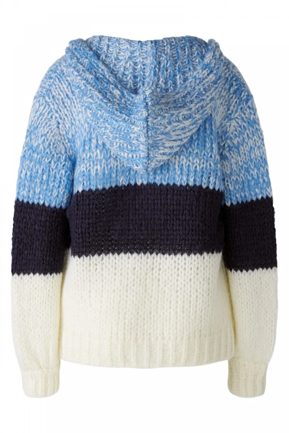 Oui Knit Sweater Offwhite/Blue