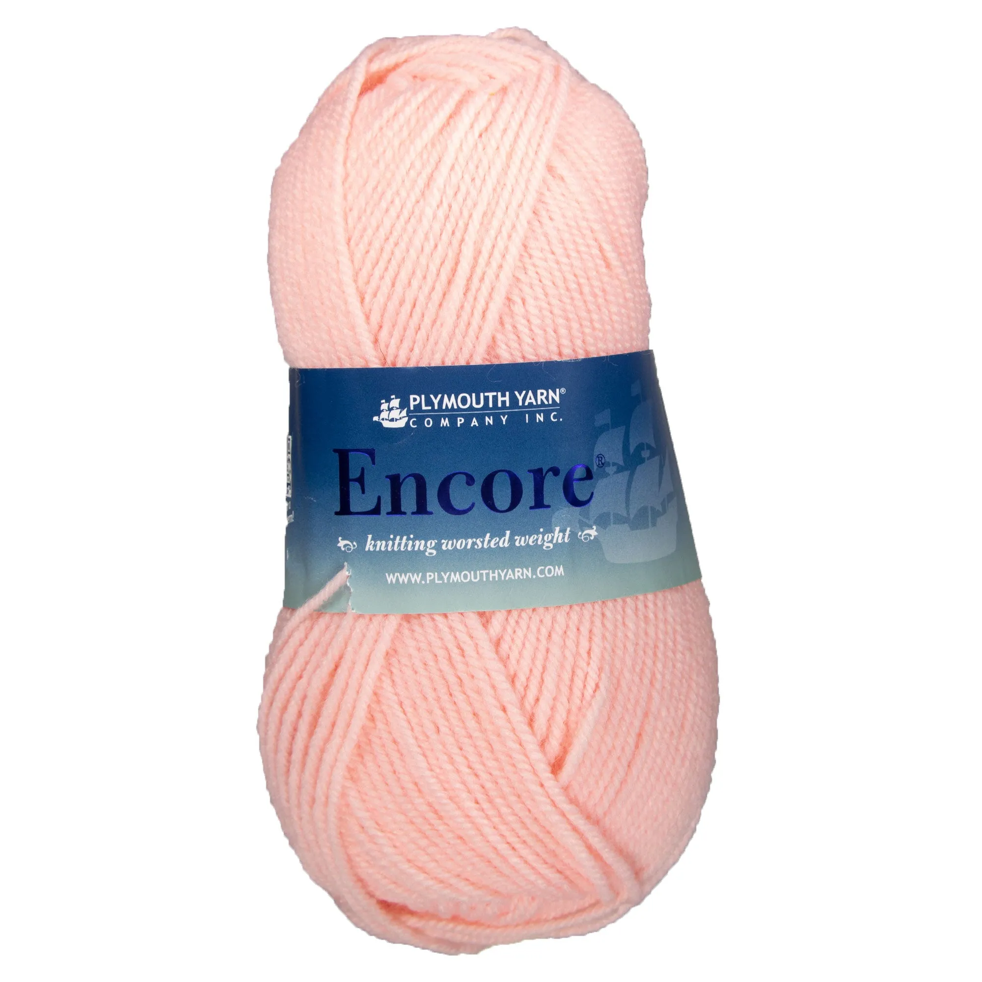 Plymouth Yarn Encore Worsted Yarn - 0597 Pale Peach