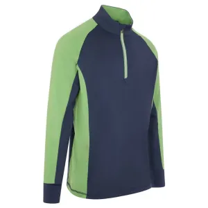 ProQuip Pro-Tech Comfort Stretch 1/4 Zip Midlayer Pullover Top - Navy Green