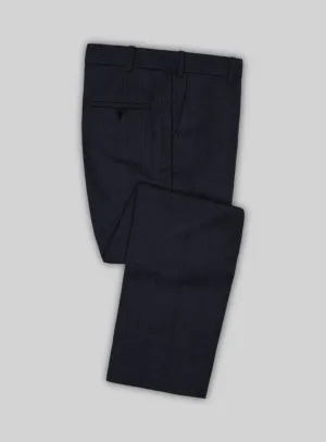 Reda Cashmere Blue Stripe Wool Pants