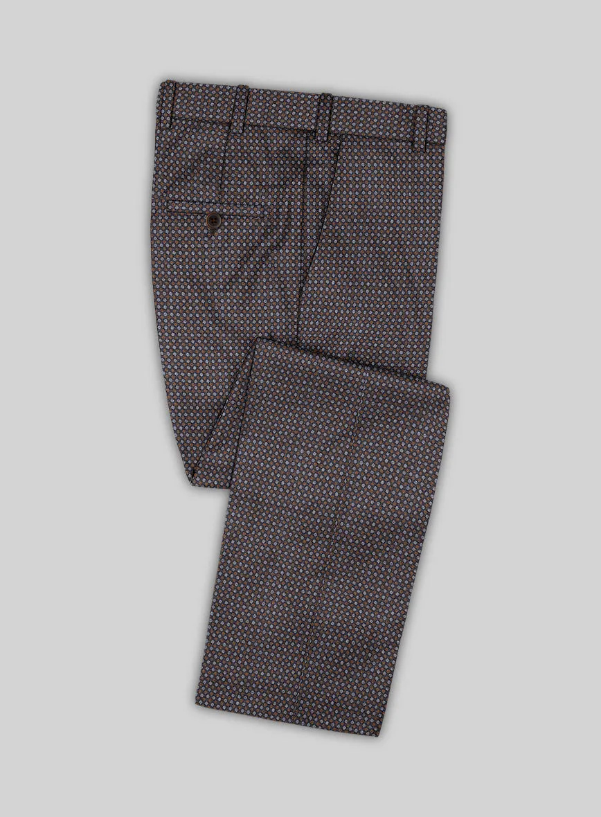 Reda Filibe Honey Comb Brown Wool Pants