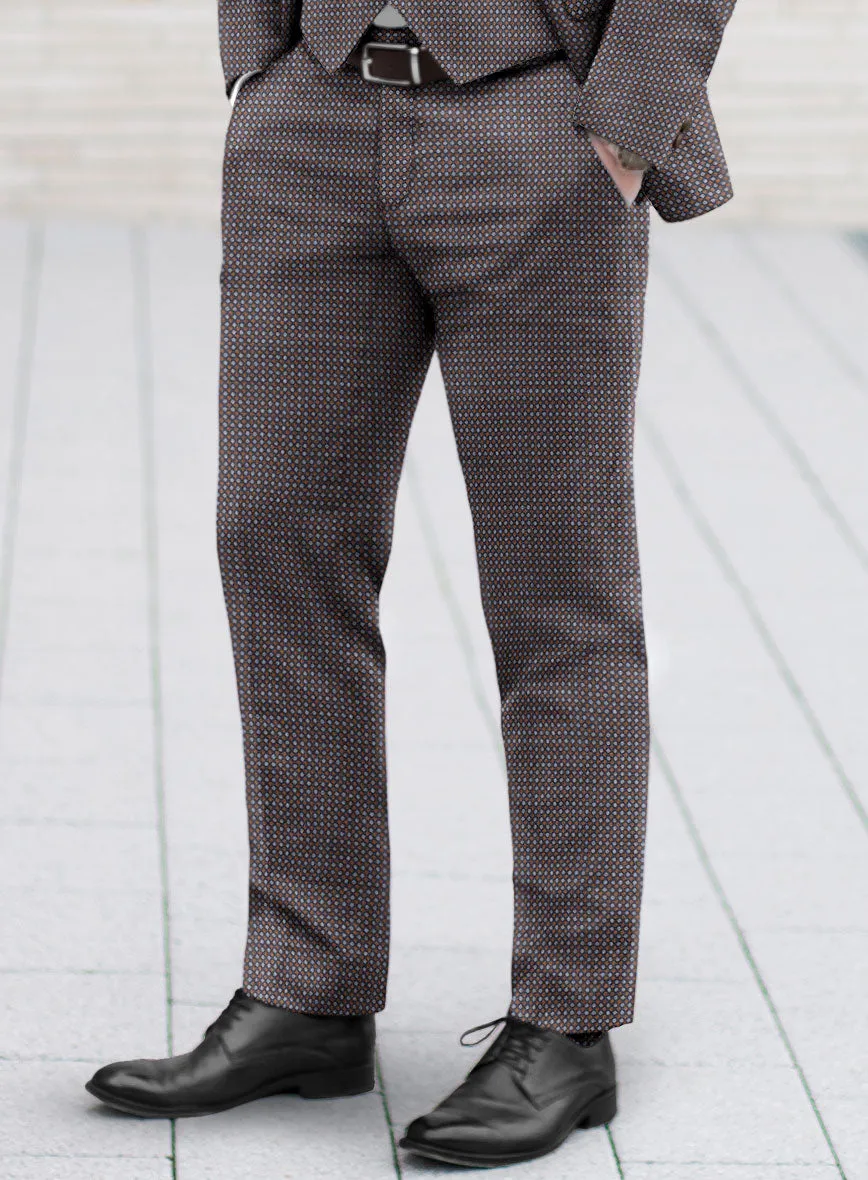 Reda Filibe Honey Comb Brown Wool Pants