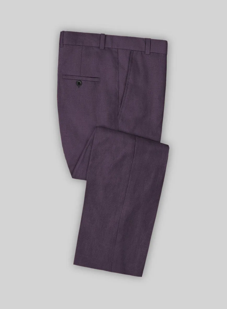 Solbiati Art Du Lin Dark Lavender Linen Pants